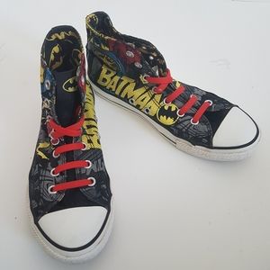 Converse Sneakers All Star Batman DC Comics Rubber Laces High Top Size 3 Youth